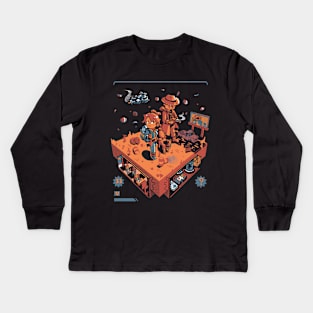 Isometric Fallout Wasteland Kids Long Sleeve T-Shirt